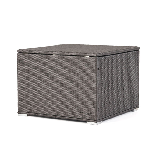 Santa Rosa storage table by Noble House featuring a wooden surface and open shelving for convenient home organization.
