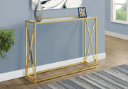 Accent Console Table For Entryway, Contemporary & Modern - Gold - R&R Furniture Gallery (Fountain Valley, CA)