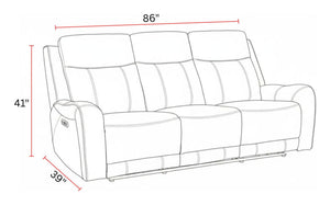 Haywood - Power Reclining Sofa - Butternut