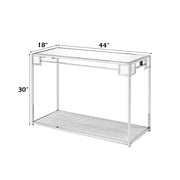 Asbury - Console Table - Mirrored & Chrome - R&R Furniture Gallery (Fountain Valley, CA)