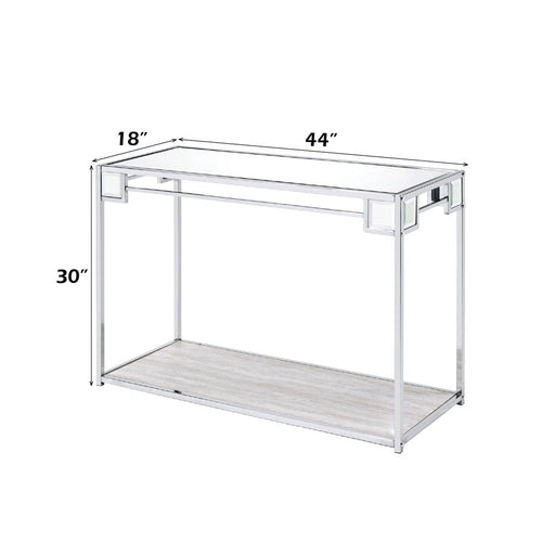 Asbury - Console Table - Mirrored & Chrome - R&R Furniture Gallery (Fountain Valley, CA)