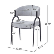 Contemporary Upholstered Dining Chairs With Metal Legs (Set of 2) - R&R Furniture Gallery (Fountain Valley, CA)