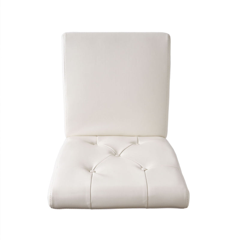 Carter - 5 Tuft Dining Chair With Button Tufted Backrest And Espresso Legs - Ivory - R&R Furniture Gallery (Fountain Valley, CA)