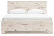 Signature Design by Ashley Lawroy panel bed with built-in storage drawers in a modern bedroom setting.