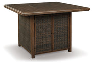 Paradise Trail - Square Bar Table w/Fire Pit - Medium Brown - R&R Furniture Gallery (Fountain Valley, CA)