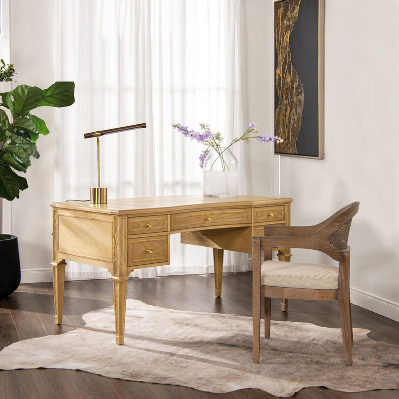 Dauphin - 5 Drawer Executive Desk - R&R Furniture Gallery (Fountain Valley, CA)