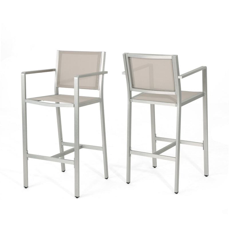 Outdoor Rust Proof Aluminum Barstools (Set of 2) - R&R Furniture Gallery (Fountain Valley, CA)