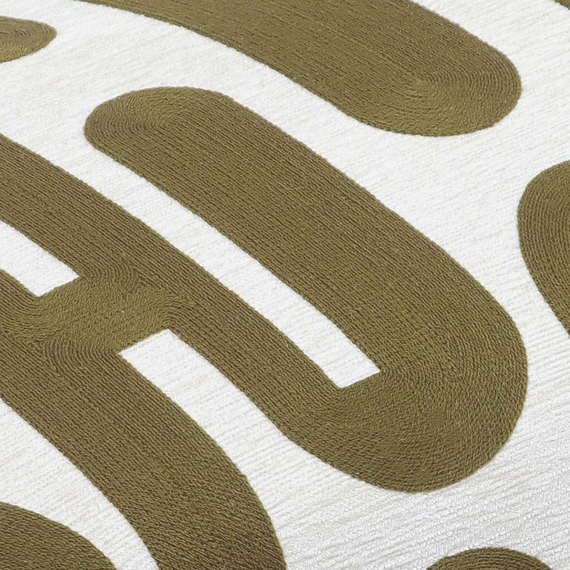 Arielle - Embroidered Bench - Olive / White - R&R Furniture Gallery (Fountain Valley, CA)