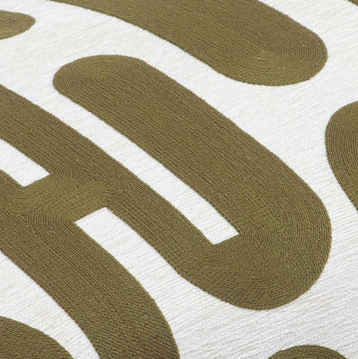 Arielle - Embroidered Bench - Olive / White - R&R Furniture Gallery (Fountain Valley, CA)