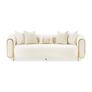 Sassani - Sofa - Crepe / Gold - R&R Furniture Gallery (Fountain Valley, CA)