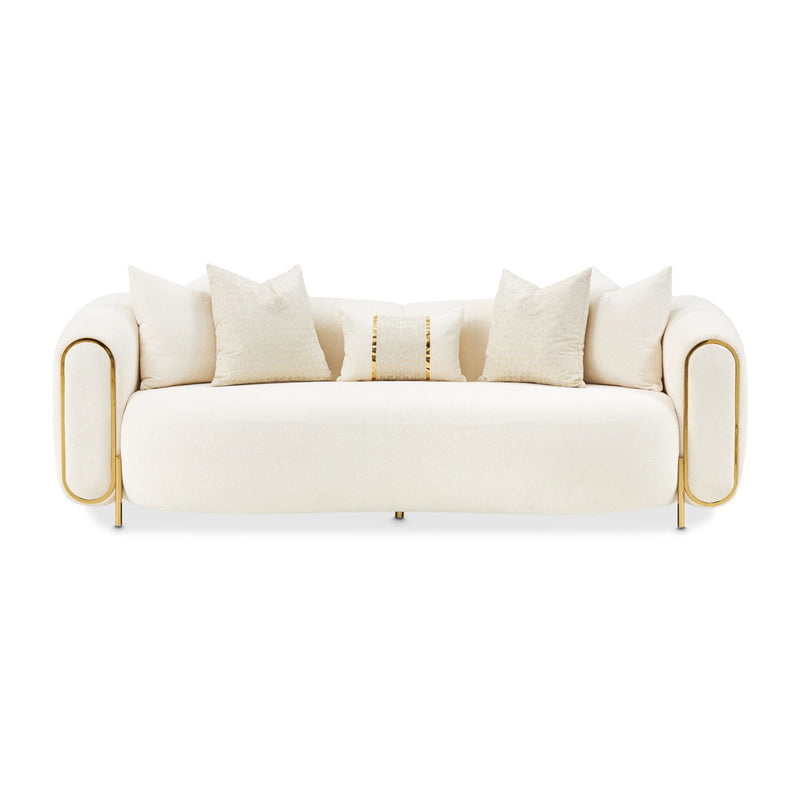 Sassani - Sofa - Crepe / Gold - R&R Furniture Gallery (Fountain Valley, CA)