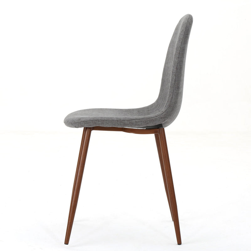 Modern Minimalist Fabric Dining Chair With Iron Legs - R&R Furniture Gallery (Fountain Valley, CA)