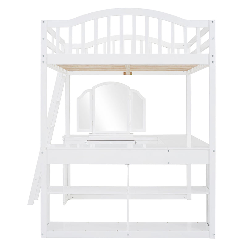 Loft Bed With Drawers, Cabinet, Shelves With Desk - R&R Furniture Gallery (Fountain Valley, CA)