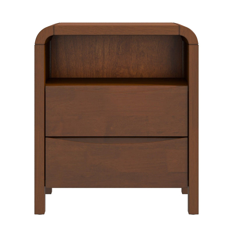 Lionel - Nightstand 2 Drawer - Brown - R&R Furniture Gallery (Fountain Valley, CA)