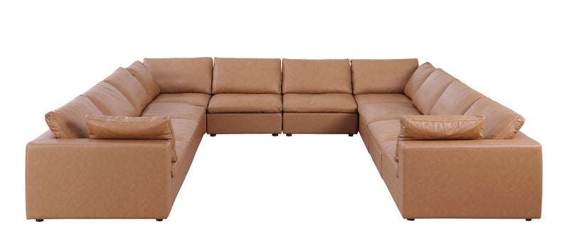 1100 - 10-Piece U-Shaped Sectional In Top-Grain Italian Leather