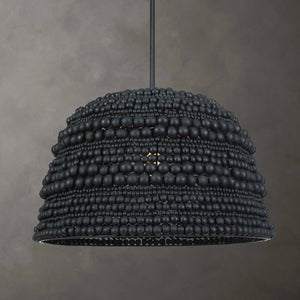 Persephone - Bead 1 Light Pendant - Black