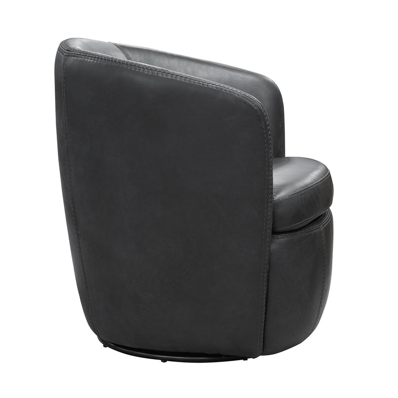 Barolo - 100% Italian Leather Swivel Club Chair (Set of 2) - R&R Furniture Gallery (Fountain Valley, CA)