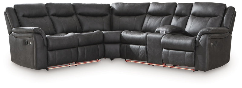 Sultan Meadow - 2-Piece Reclining Sectional - Carbon - R&R Furniture Gallery (Fountain Valley, CA)
