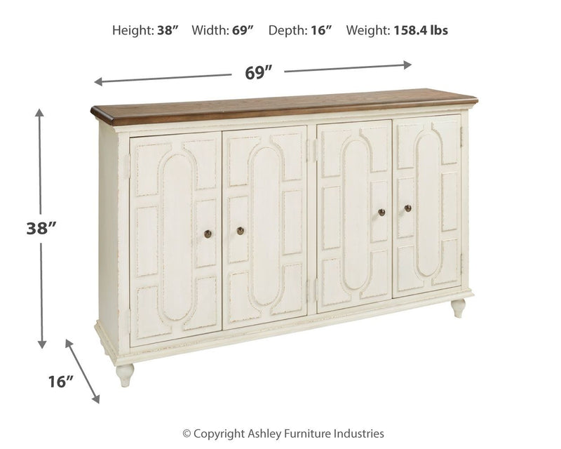 Roranville - Accent Cabinet - Antique White - R&R Furniture Gallery (Fountain Valley, CA)