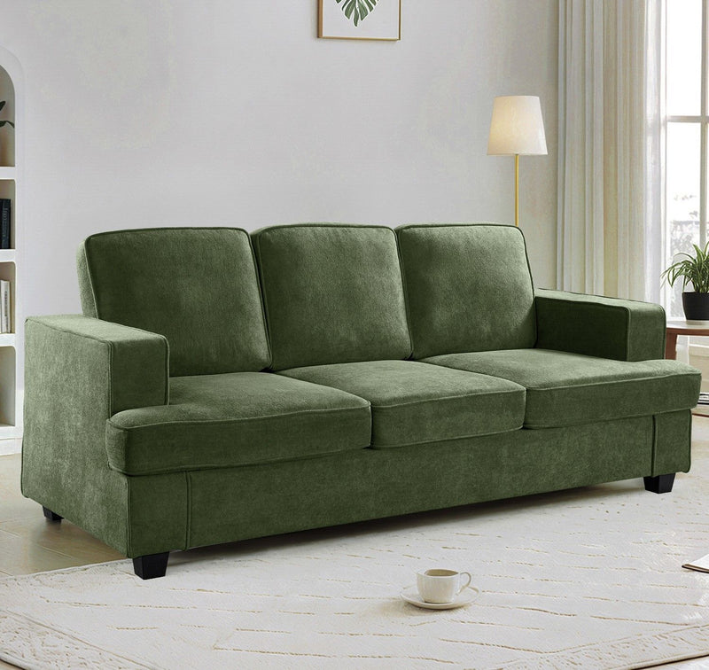 Modern Sofa, Comfortable 3 Seater Couch With Deep Seating, Loose Back Cushions, Wide Arms - R&R Furniture Gallery (Fountain Valley, CA)