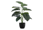 24" Tall, Artificial Plant, Alocasia, Indoor, Faux, Fake, Table, Greenery, Potted, Real Touch, Decorative - Green / Black - R&R Furniture Gallery (Fountain Valley, CA)