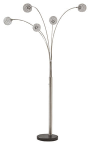 Winter - Metal Arc Lamp  - Silver Finish - R&R Furniture Gallery (Fountain Valley, CA)