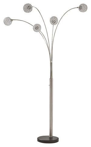 Winter - Metal Arc Lamp  - Silver Finish - R&R Furniture Gallery (Fountain Valley, CA)