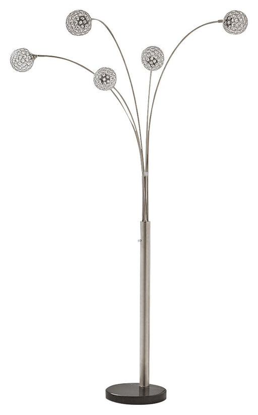 Winter - Metal Arc Lamp  - Silver Finish - R&R Furniture Gallery (Fountain Valley, CA)