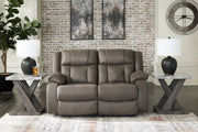 First Base - Reclining Loveseat - Gunmetal - R&R Furniture Gallery (Fountain Valley, CA)