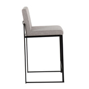 Lumi Source Fuji contemporary high back counter stool with sleek modern design and wooden legs, ideal for stylish kitchen or bar area.
