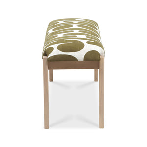 Arielle - Embroidered Bench - Olive / White - R&R Furniture Gallery (Fountain Valley, CA)