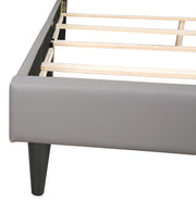 Upholstered button tufted bed from Glory Furniture, cozy fabric with elegant tufted headboard, perfect for stylish bedroom spaces