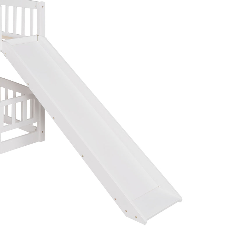 Low Bunk Bed With Slide, Fence And Ladder - R&R Furniture Gallery (Fountain Valley, CA)