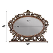 Devany - Oval Mirror - Cherry - R&R Furniture Gallery (Fountain Valley, CA)