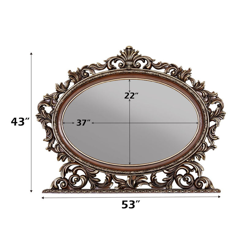 Devany - Oval Mirror - Cherry - R&R Furniture Gallery (Fountain Valley, CA)