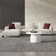 Mardi - Sectional Sofa With 6 Pillows - Maroon & Beige Tweed - R&R Furniture Gallery (Fountain Valley, CA)