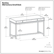 Banting - Small Desk - Walnut Brown - R&R Furniture Gallery (Fountain Valley, CA)