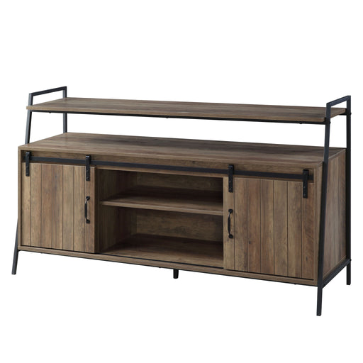 Rashawn - TV Stand - Rustic Oak & Black - R&R Furniture Gallery (Fountain Valley, CA)