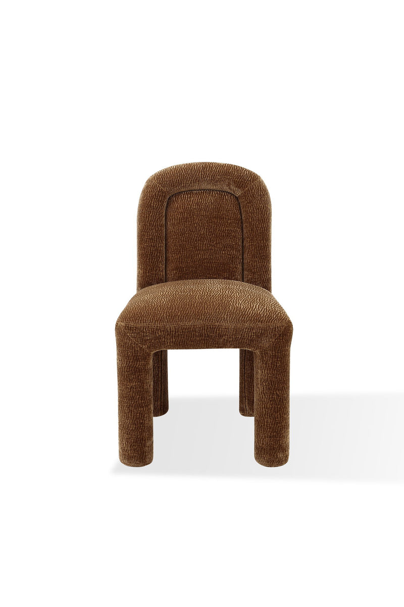 Xolani Fully Upholstered Dining Chair in Amber Sand Chenille