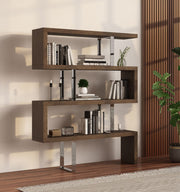 Maze Modern Walnut Bookcase — view 5