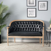 French Country Chesterfield Style Tufted Loveseat - R&R Furniture Gallery (Fountain Valley, CA)