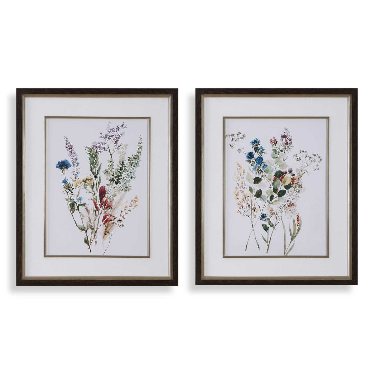 Delicate Flowers - Framed Prints (Set of 2)