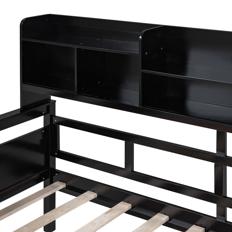Daybed, Slat Support, With Bedside Shelves And 2 Drawers - R&R Furniture Gallery (Fountain Valley, CA)
