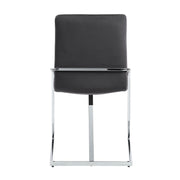 Zlatan - Side Chair (Set of 2) - Gray Velvet & Chrome - R&R Furniture Gallery (Fountain Valley, CA)
