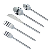 Ribbed - Stainless Steel Flatware (Set of 5) - Silver - R&R Furniture Gallery (Fountain Valley, CA)