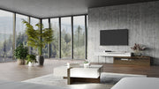 Makai Modern White & Walnut Square Coffee Table — view 3