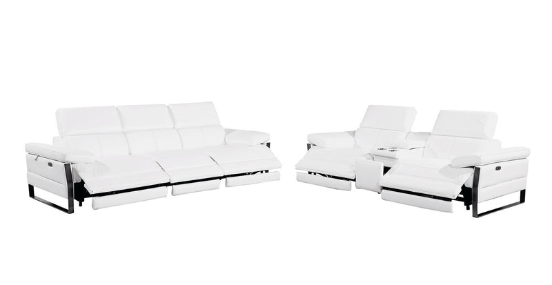 1246 - Modular Power Triple Reclining Sofa And Console Loveseat Set With Power Headrests