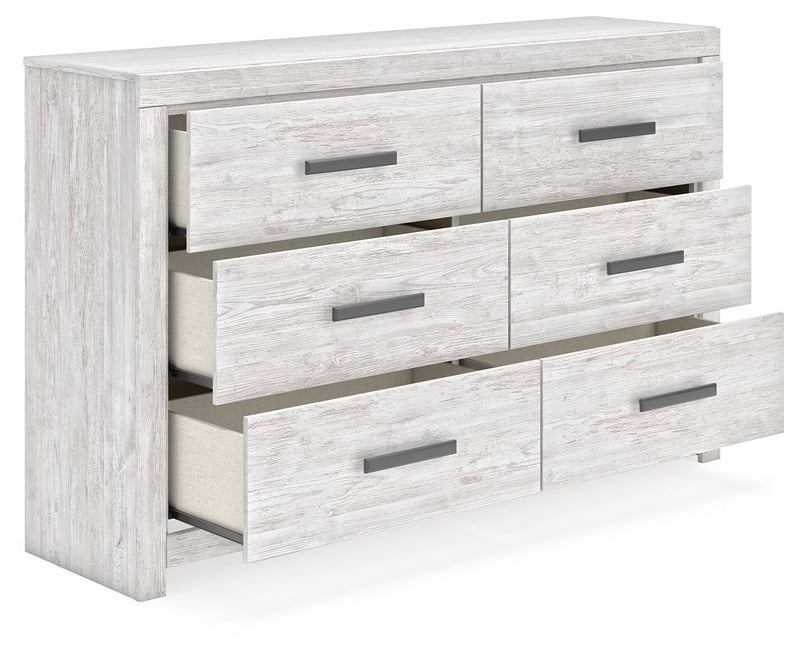 Cayboni - Six Drawer Dresser - Whitewash - R&R Furniture Gallery (Fountain Valley, CA)