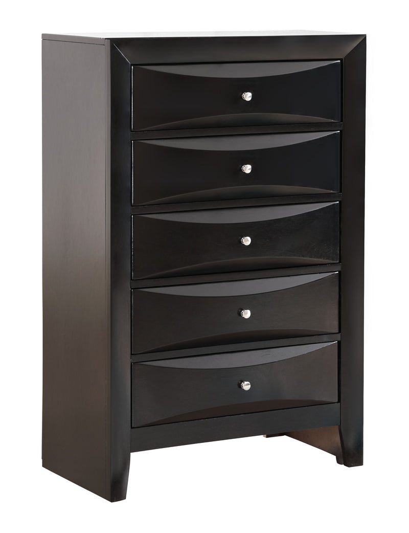 Glory Furniture Marilla Accent Chest with wood finish and decorative hardware, showcasing a stylish storage solution.