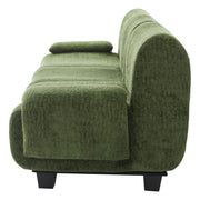 Noble House 3-seater sofa couch with curved armrests, stationary design, upholstered in neutral fabric for modern living rooms.